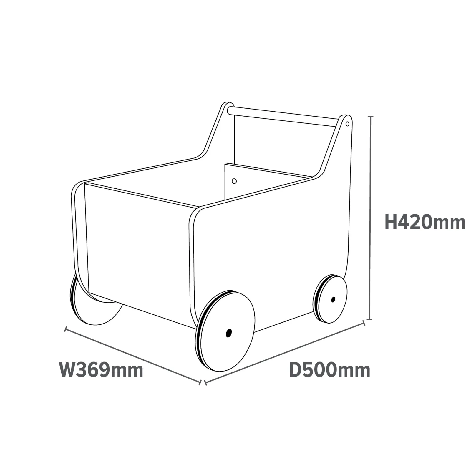 Little Helper Montessori Toys & Products | Toy Storage Units | Montessori Toy Box | Toy Storage | Cat and Dog Push Along Trolley