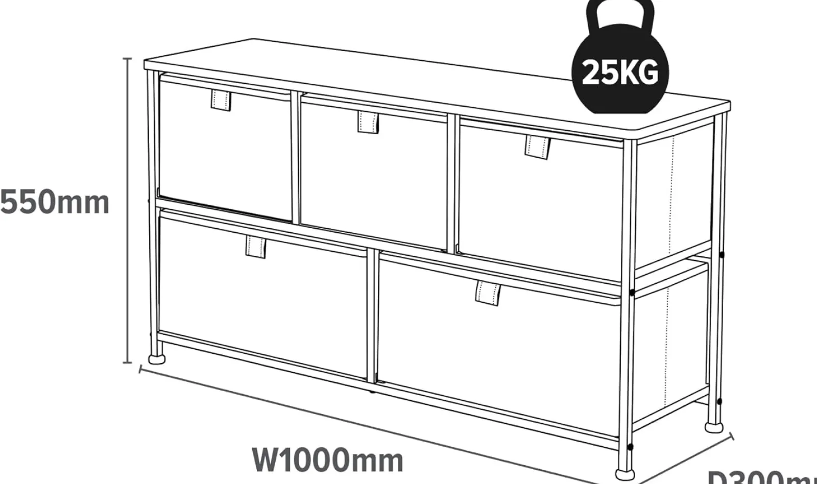 Little Helper Montessori Toys & Products | Toy Storage Units | Montessori Unicorn Large Toy Storage with Drawers | 1m Wide x 55cm High | 2 years+