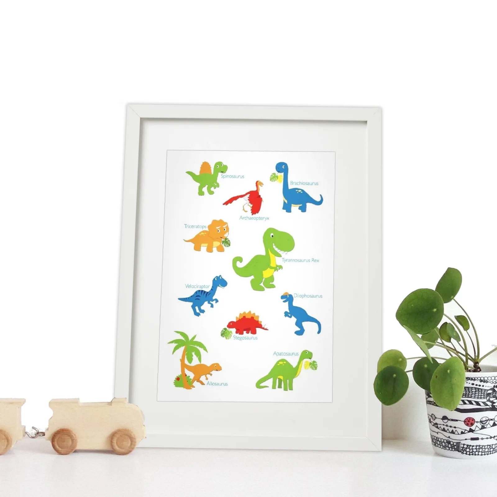 Little Helper Baby Gifts | Nursery Wall Art | Nursery Prints | Nursery Canvas - Dinosaurs