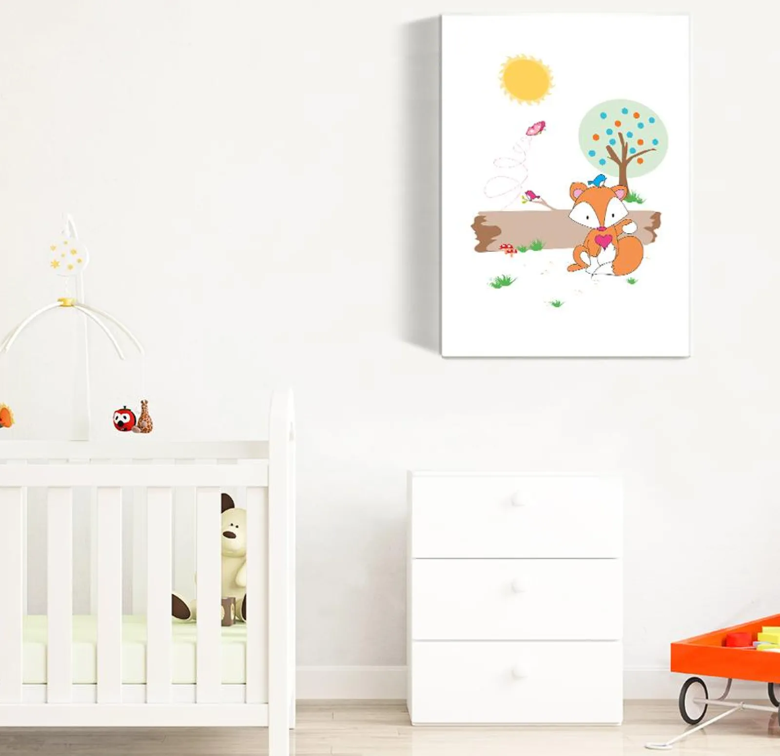 Little Helper Baby Gifts | Nursery Wall Art | Nursery Prints | Nursery Canvas - Freddy the Fox