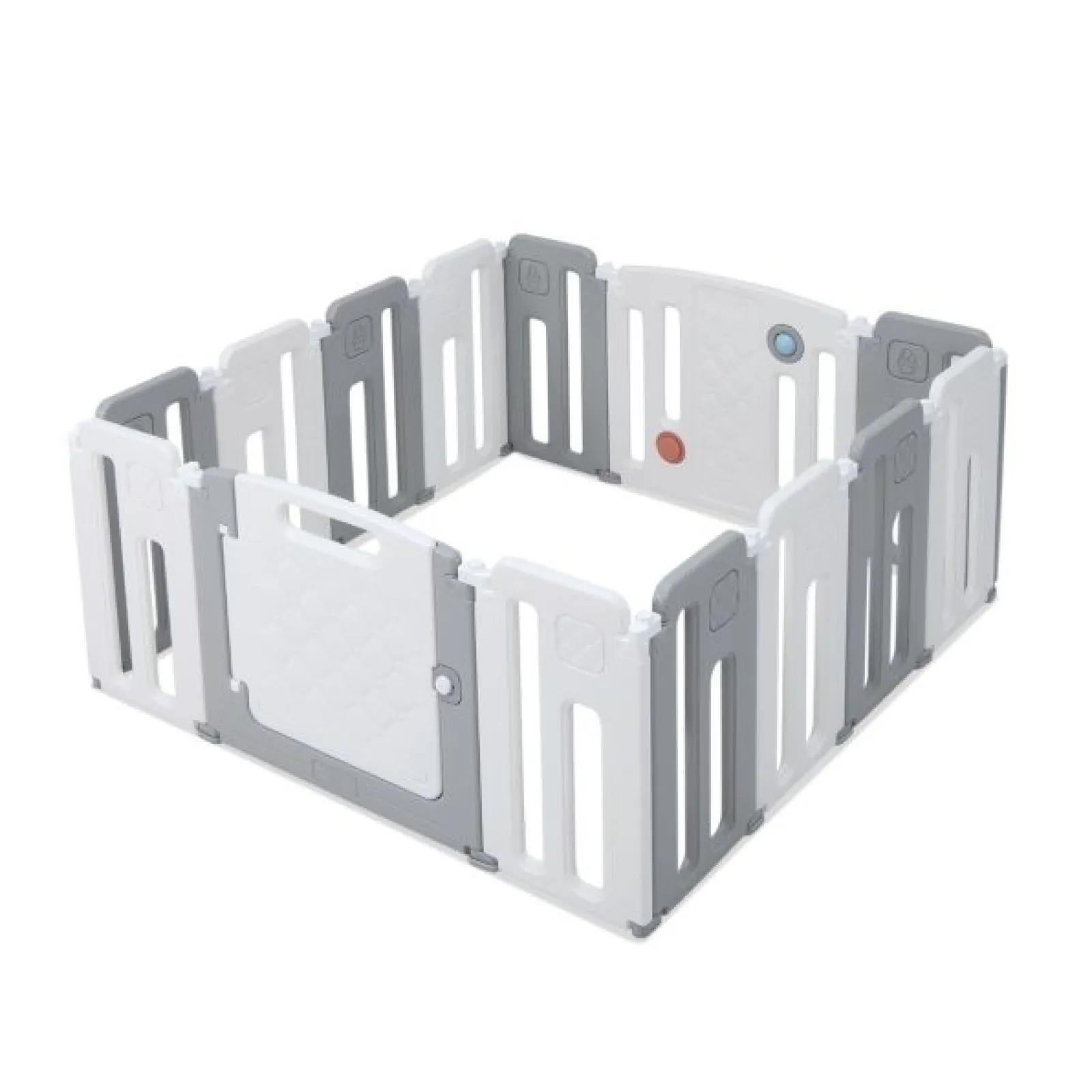 Little Helper Ball Pits & Ball Pools | Baby Playpens | 14 Panel Foldable & Modular Baby Playpen | Ball Pool | Activity Panel w/Sounds | Grey & White