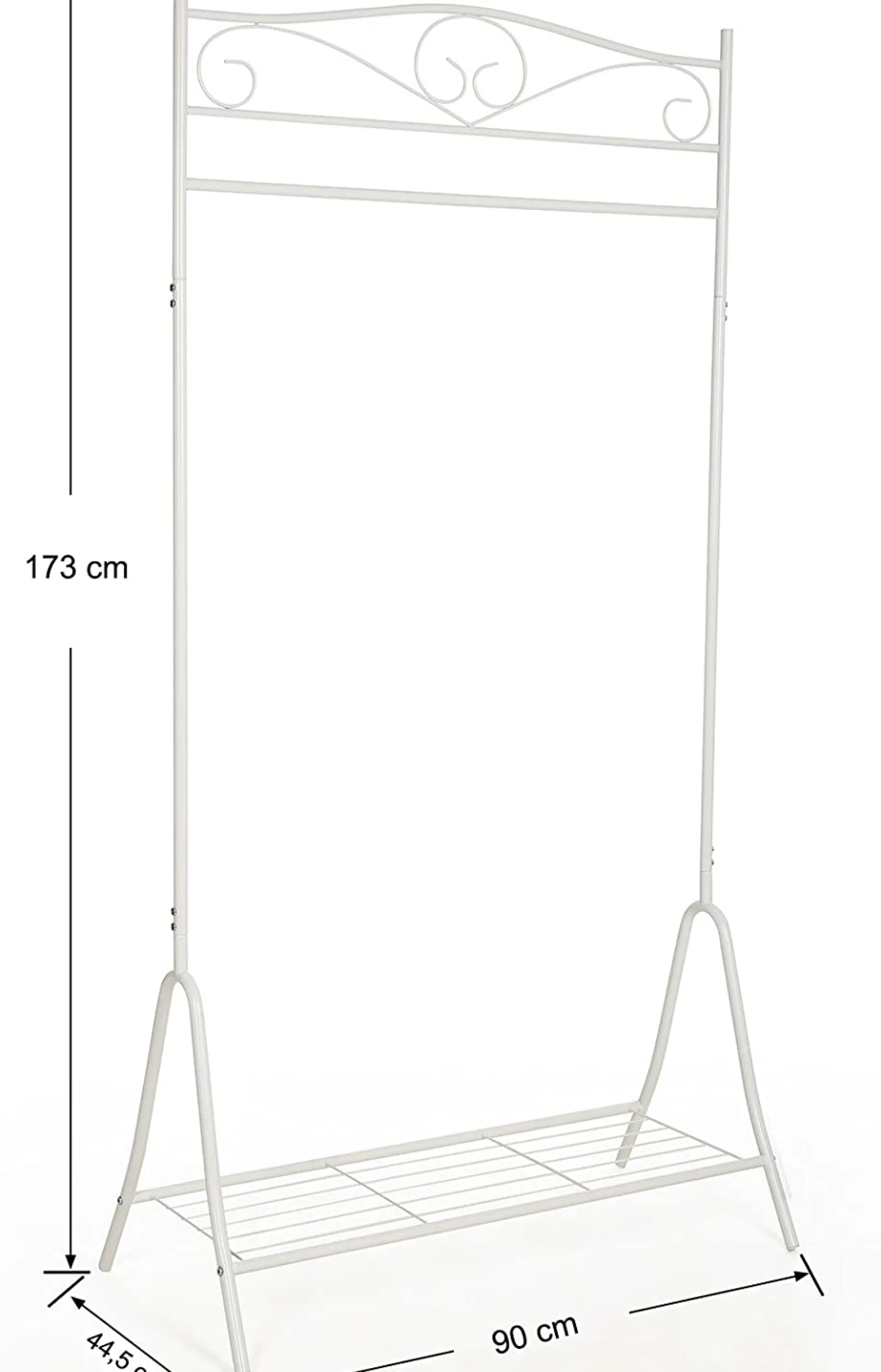 Little Helper Clothes Rail & Dressing Up Rails | Kids Clothes Rail | Princess Themed Montessori Dressing up Rail with Shoe Rack | White | 1.73m High