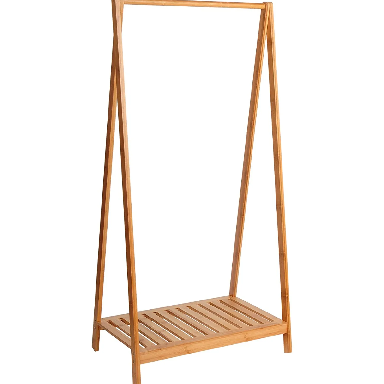 Little Helper Role Play Toys & Pretend Play | Montessori Toys & Products | Scandi Design 100% Eco Bamboo Wood | Freestanding Dressing Rail with Shelf | Natural | 1.2m High
