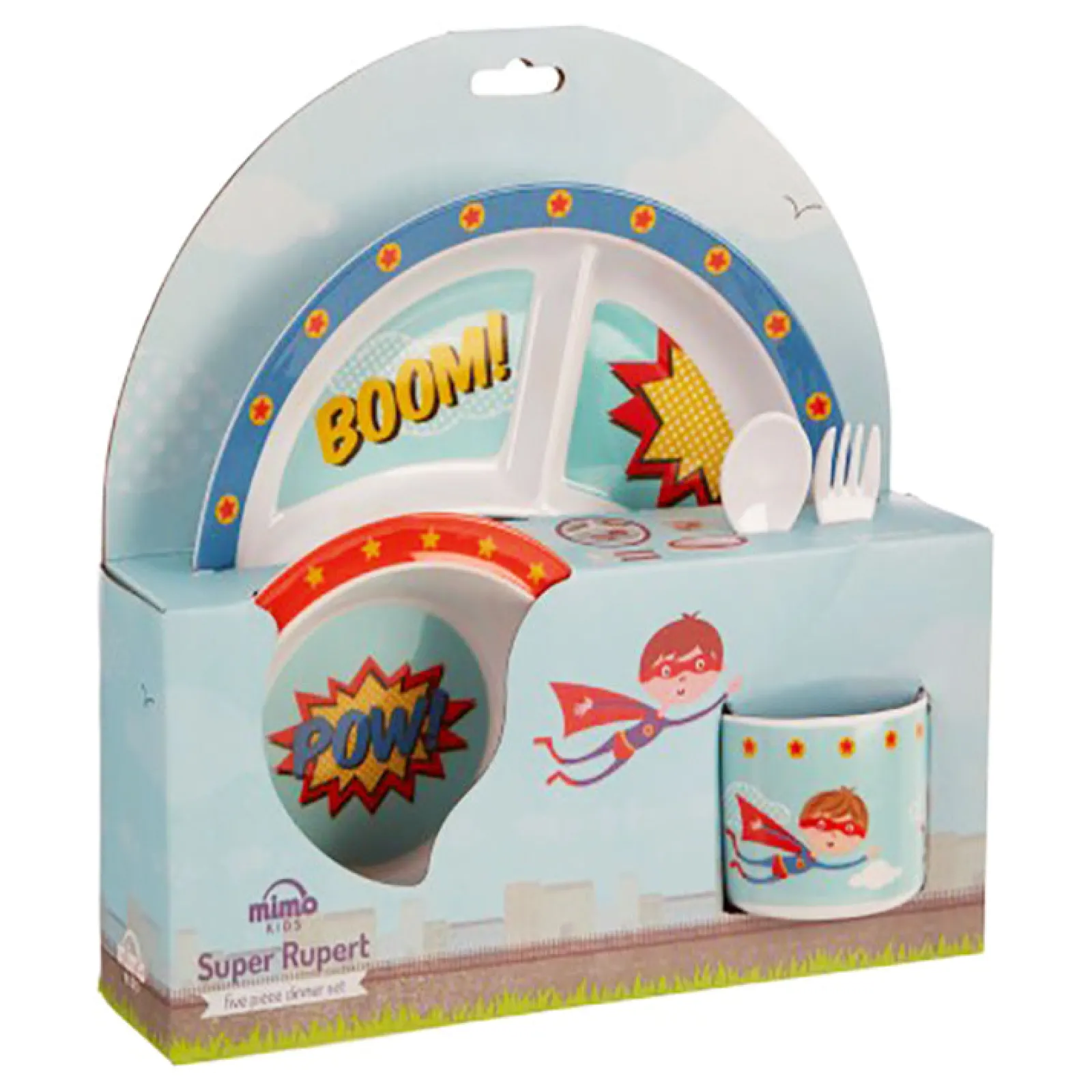 Little Helper Weaning & Feeding | Scratch Resistant Baby & Toddler Feeding Set | 5 Piece Set | Superhero