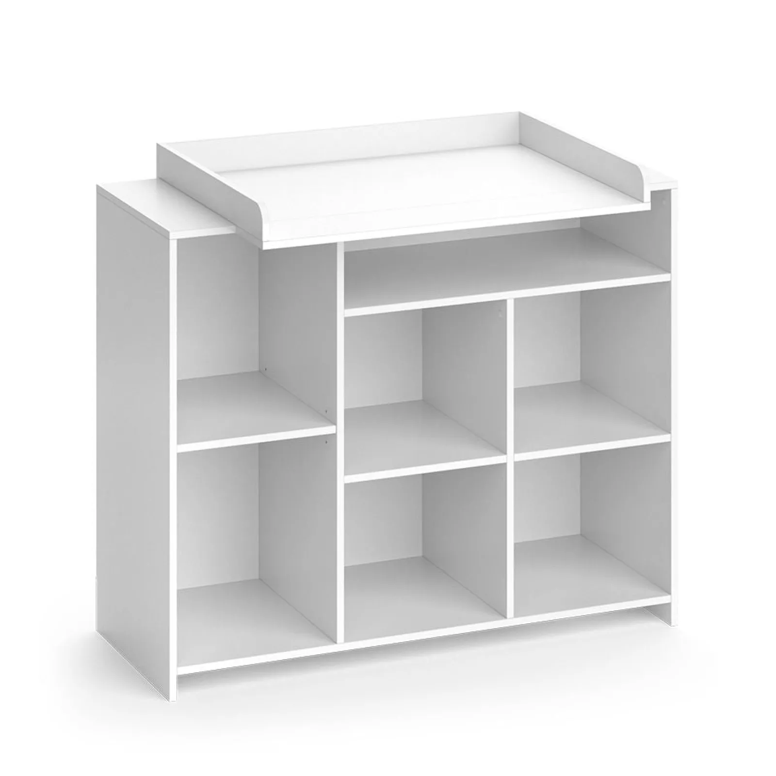 Little Helper Changing Units & Changing Tables & Dressers | Scratch Resistant Baby Changing Unit | 7 Storage Pockets | High Quality Modern Design | 113 x 100 x 53cm | White