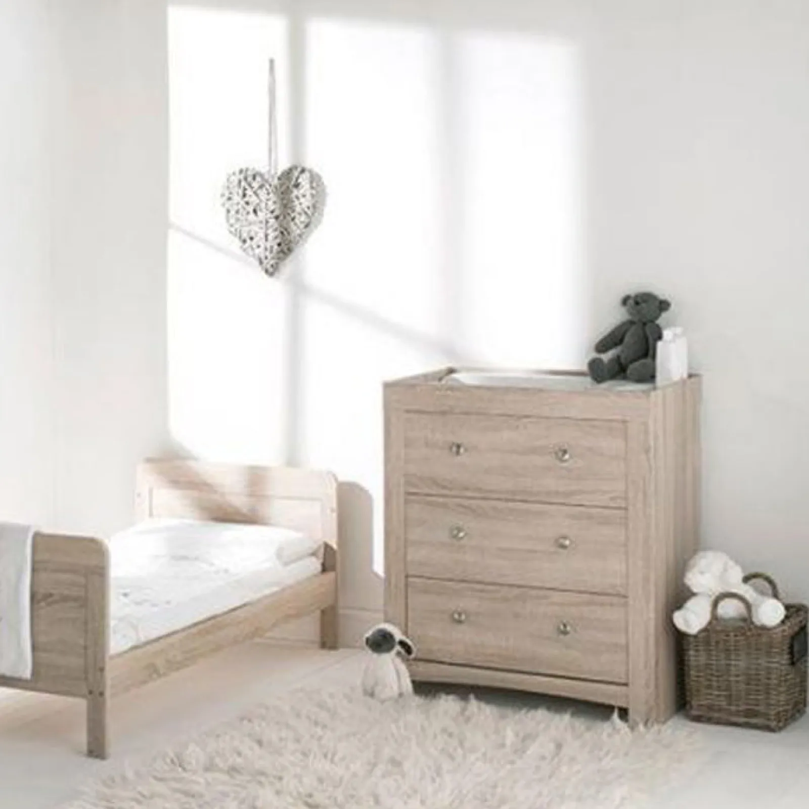 Little Helper Changing Units & Changing Tables & Dressers | Silkworm | Chest of Drawers | Baby Changing Unit | Washed Wood | Grey