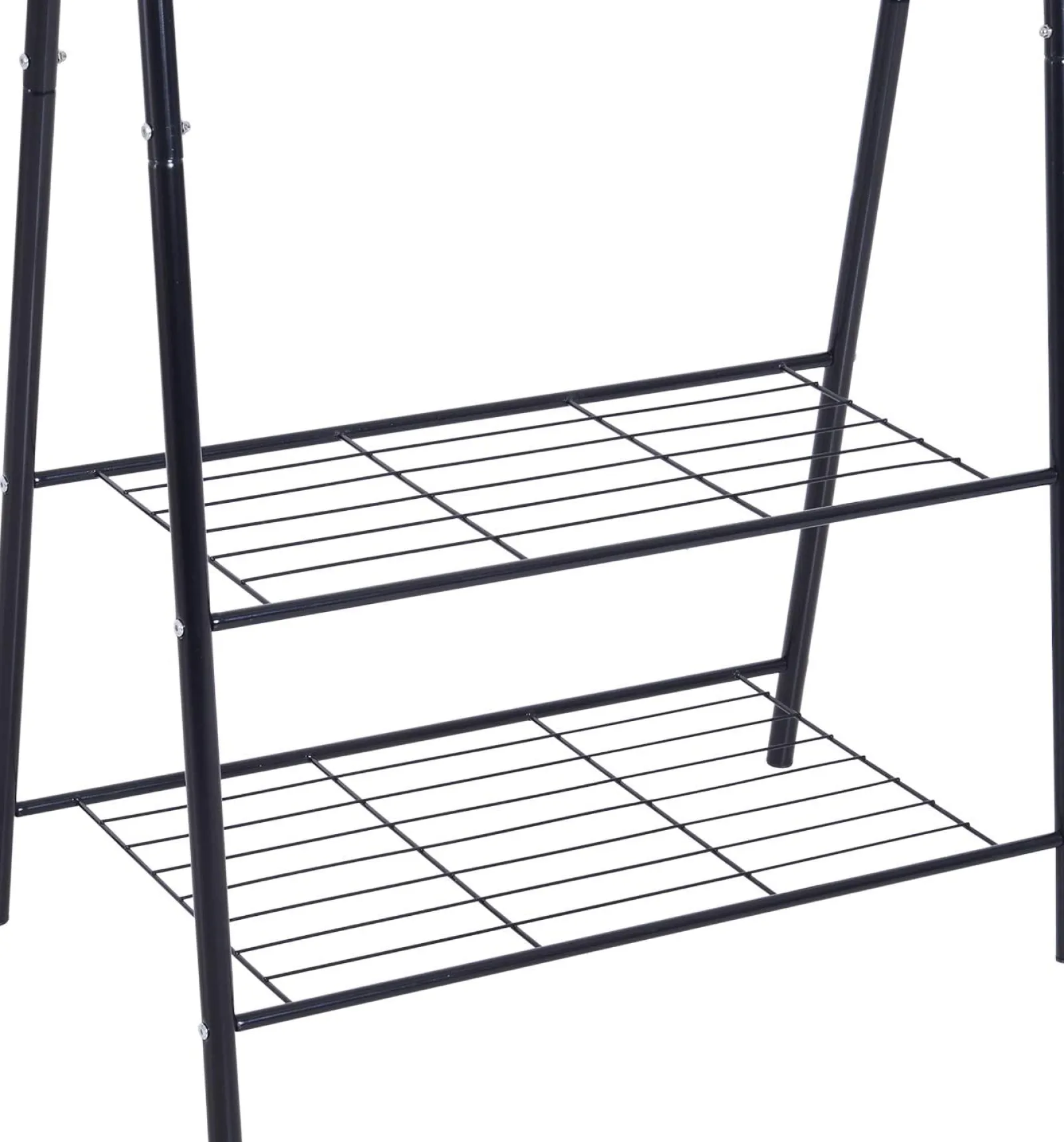 Little Helper Clothes Rail & Dressing Up Rails | Kids Clothes Rail | Sleek Steel Dressing Rail with Shoe Rack | Charcoal Grey | 1.5m High