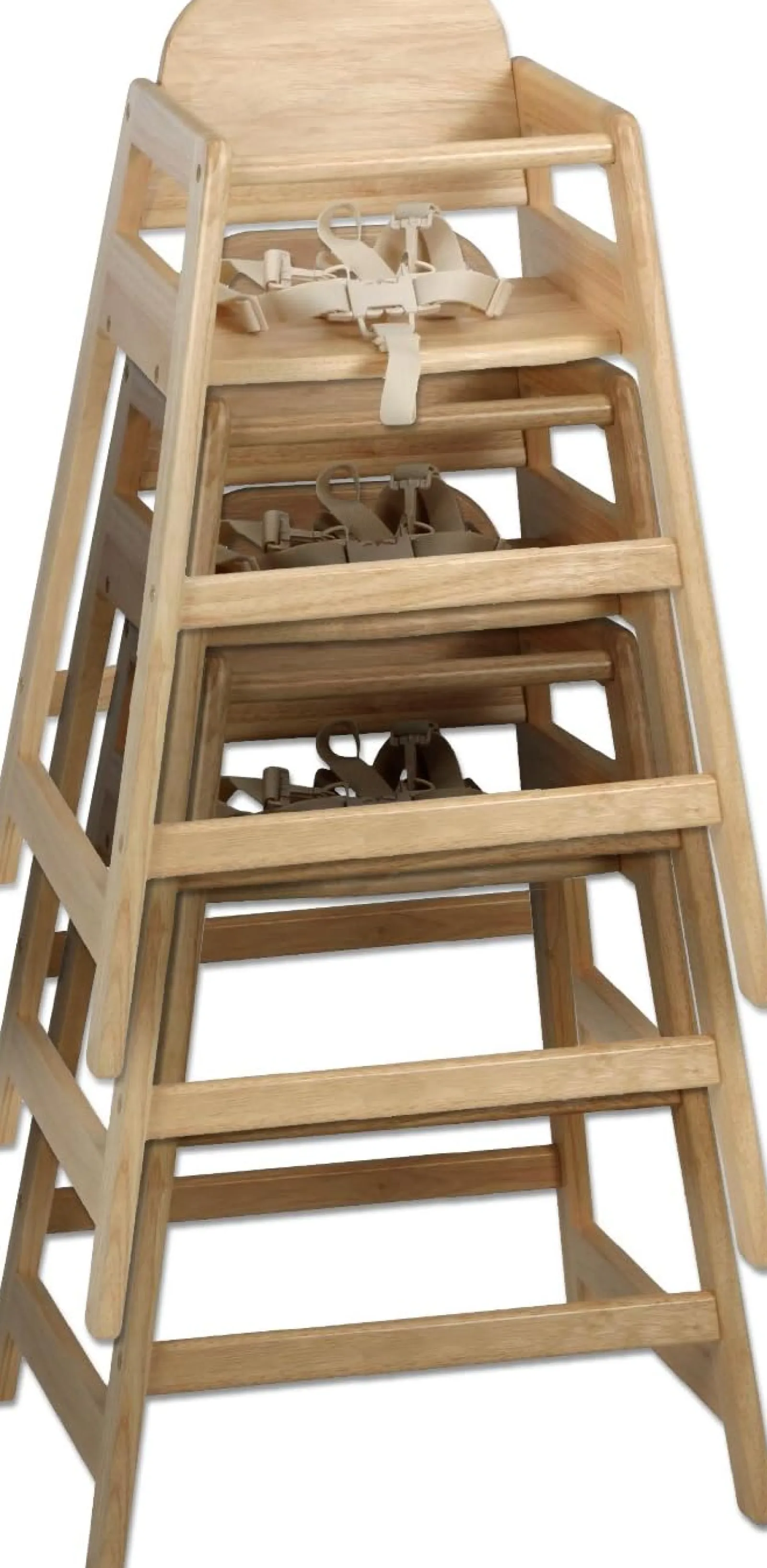 Little Helper High Chairs (wooden) | Solid Eco Conscious Wooden Stackable High Chair | Safety Harness | Baby Led Weaning | Natural
