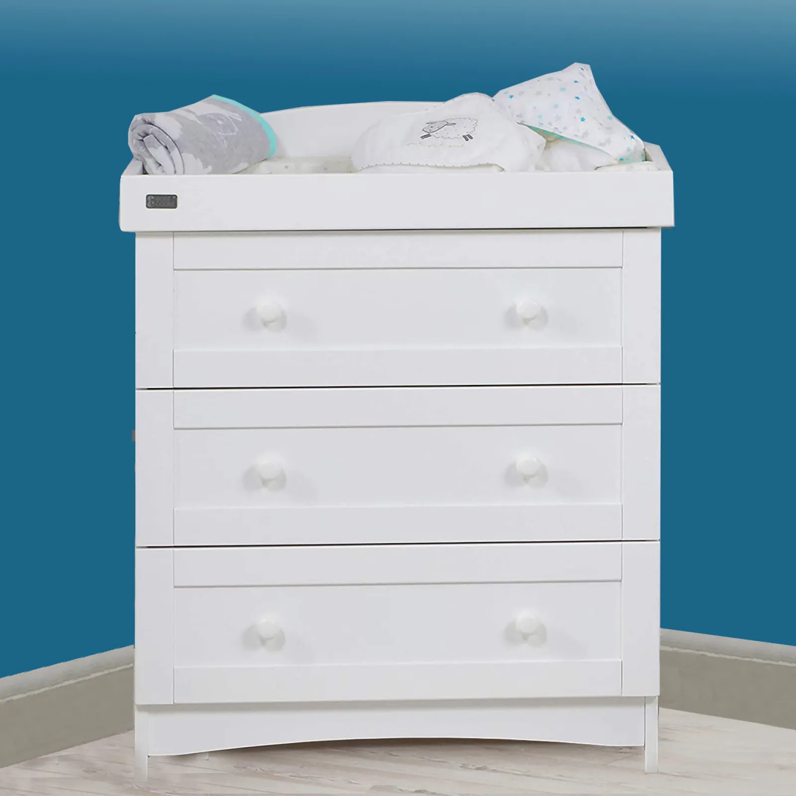 Little Helper Changing Units & Changing Tables & Dressers | Sunshine Dresser | Eco-Friendly Chest of Drawers | Baby Changing Station | Bright White