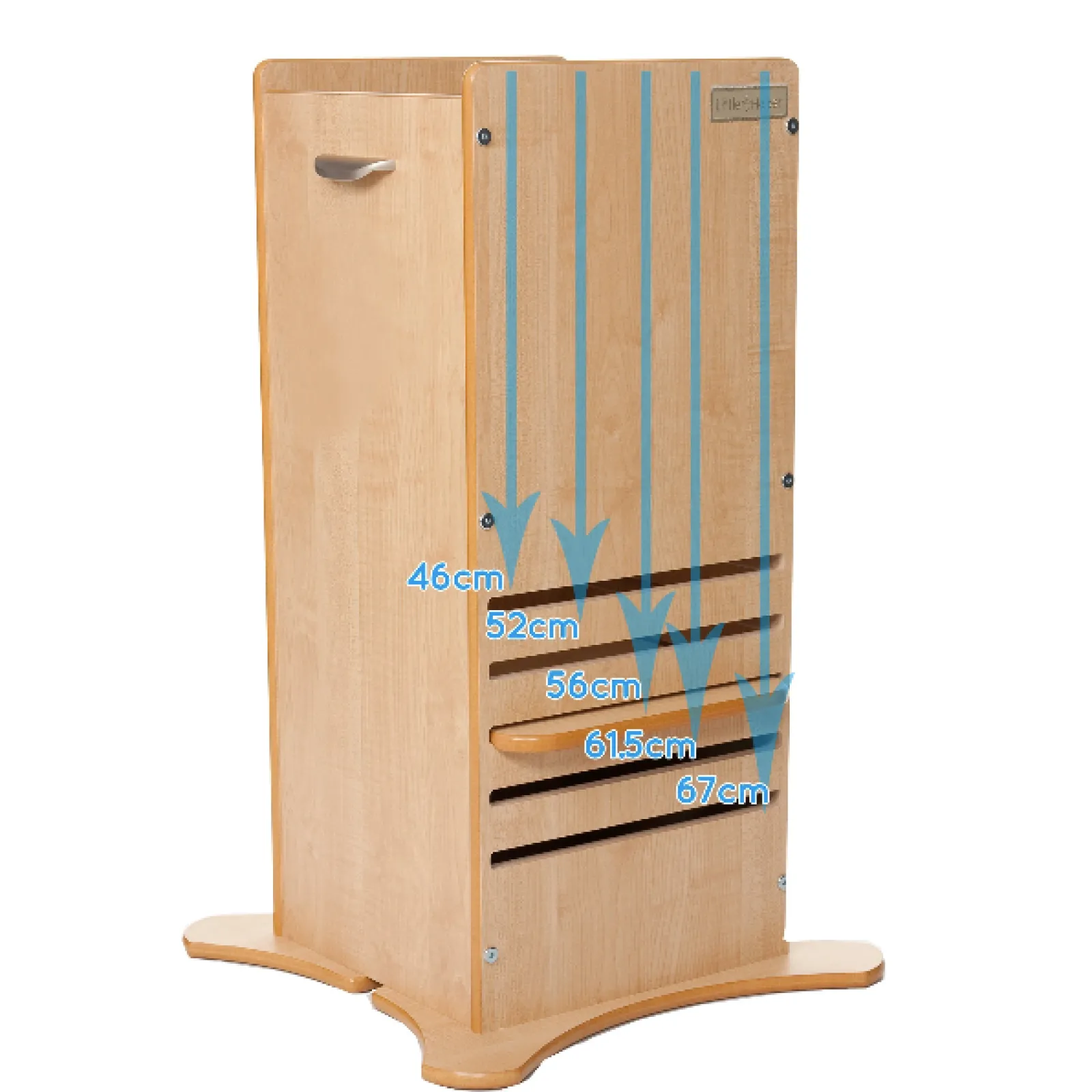 Little Helper Montessori Toys & Products | Funpod® Learning Towers | The Original 2-in-1 FunPod Toddler Tower | Learning Tower | Kitchen Helper Tower | Step Stool | Natural w/ Chalkboard Panels