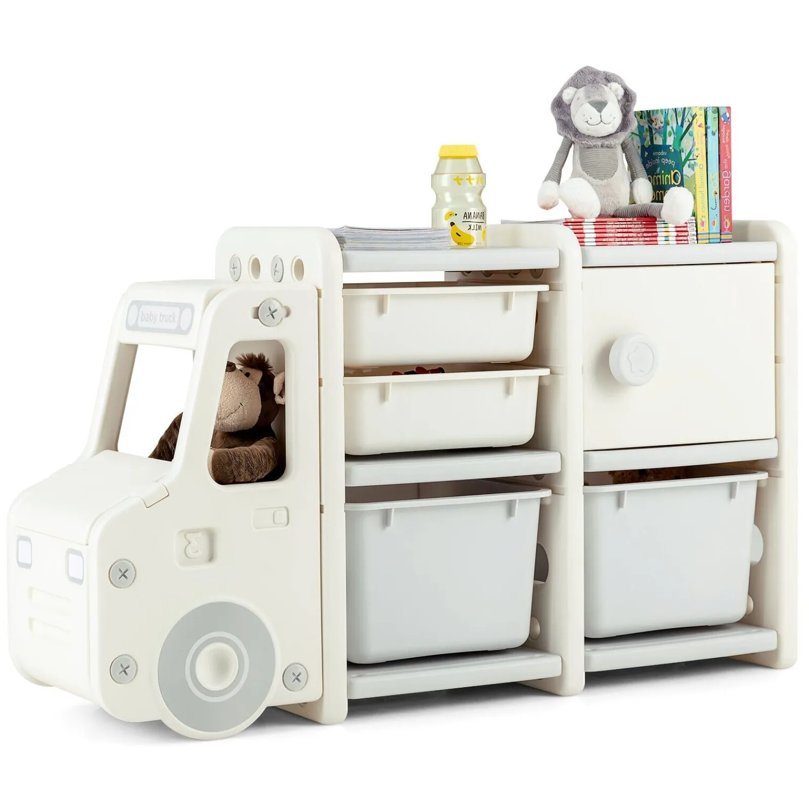 Little Helper Montessori Toys & Products | Toy Storage Units | Toddler Sized Large Montessori Truck-shaped Toy Storage | Toy Box | 3 Years+