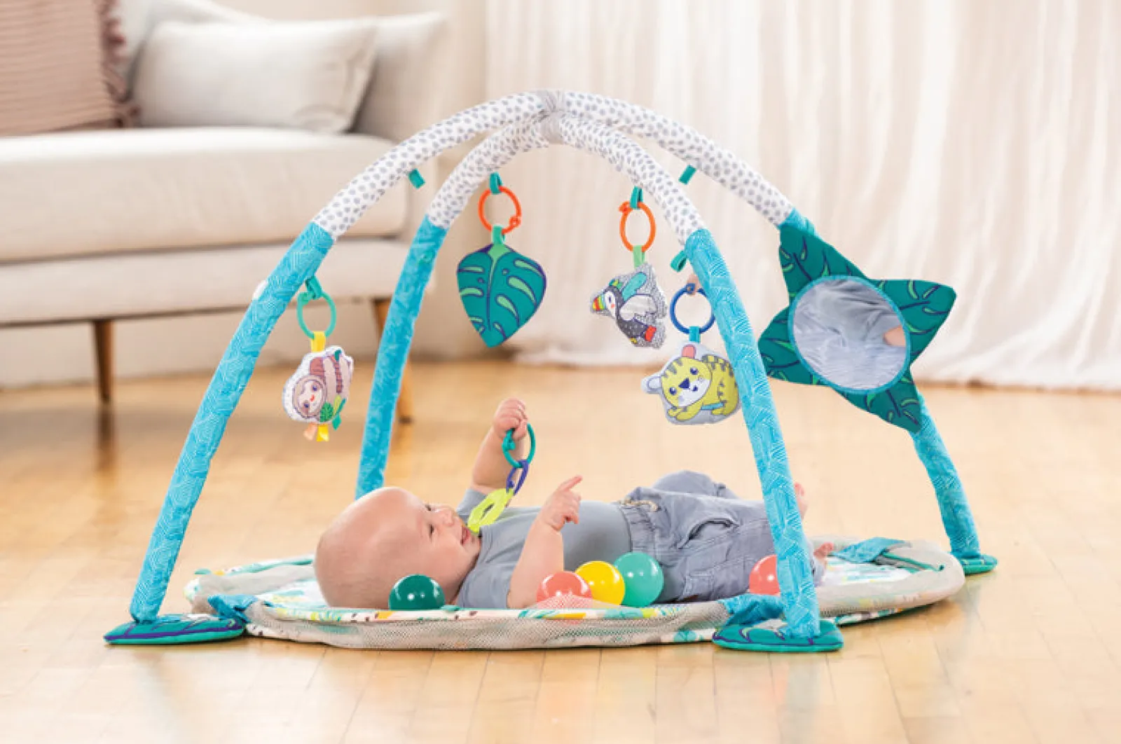Little Helper Ball Pits & Ball Pools | Baby Play Gyms & Tummy Time & Activity Centres | Tropical Treetops | 3-in-1 Jumbo Activity Gym & Ball Pit | Baby Activity Gym | Baby Play Mat | Baby Gym